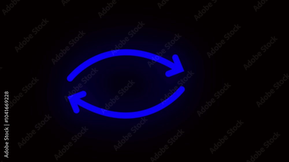 Poster moving arrows to the side. animation. gradient arrow icon animation on black background. 4k video.