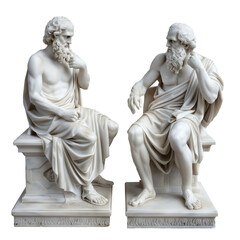 Aristotle Philosopher Thinking Pose - Seated Contemplative Figure Set
