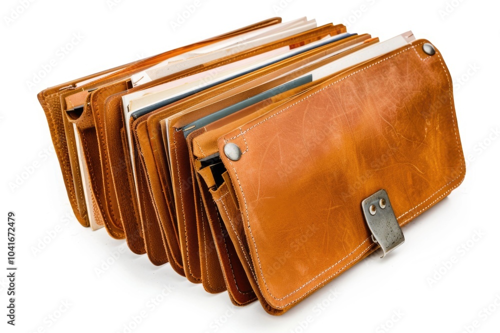 Poster a wallet with multiple folders containing various documents