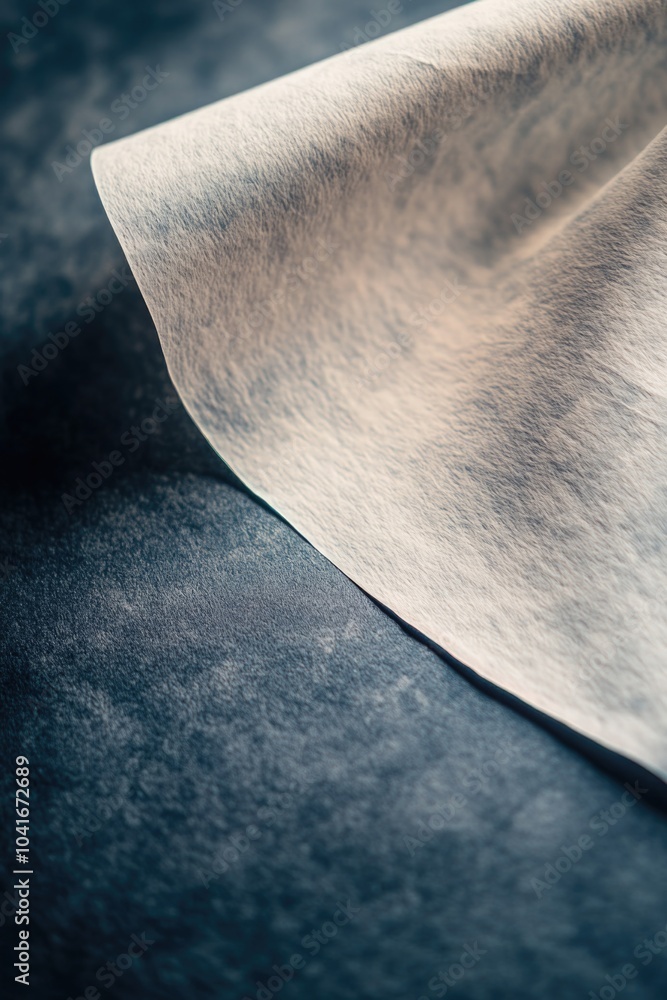 Poster a close-up view of a piece of paper lying on a table, perfect for adding context to your story or il