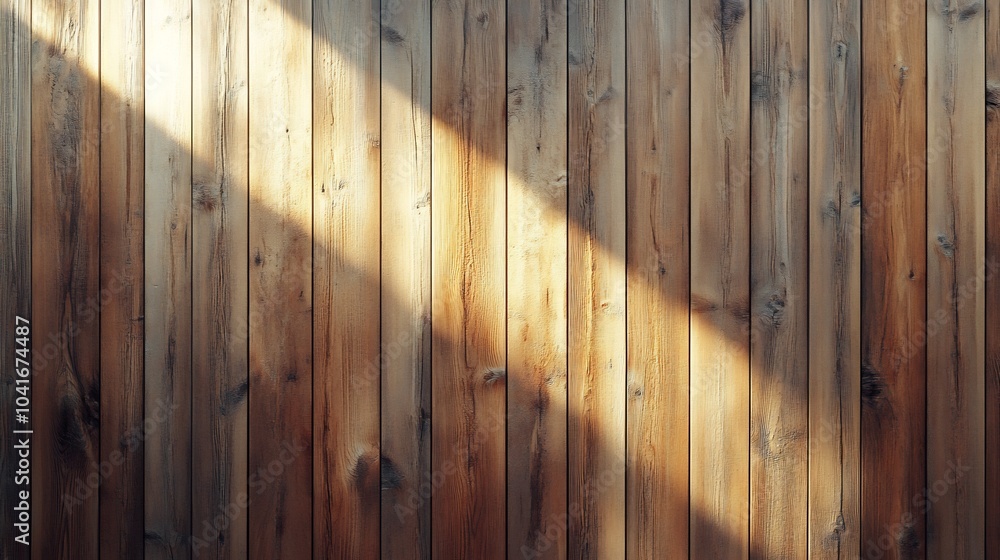 Aufkleber serene wood wall pattern background characterized by lighttoned wooden panels with subtle knots crea