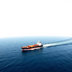 A sturdy tugboat navigates the choppy waters of the ocean, its powerful engines churning against the waves