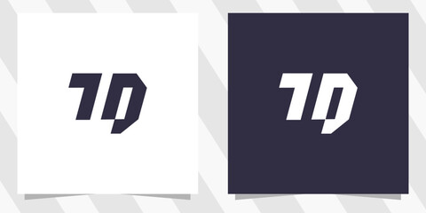 letter td dt logo design vector