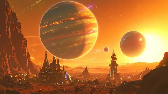 two people who are destined to be together, but their love is tested by the vastness of space.a festival celebrated on a planet that revolves around a binary star system.