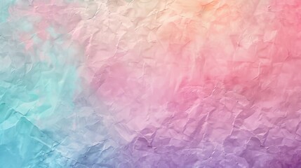 Obraz premium Crinkled pastel gradient texture background in pink, blue, and purple hues. Concept of abstract texture and decorative surface. Design for digital backgrounds and invitations.