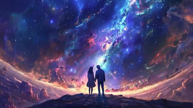 two people who are destined to be together, but their love is tested by the vastness of space.