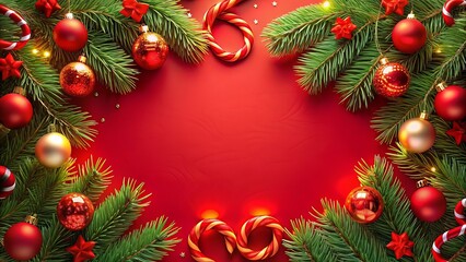 christmas wreath with red ribbon