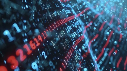 A depiction of a quantum random number generator using particles to generate truly random sequences for encryption purposes.