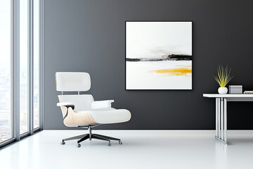 Sleek monochrome home office design a harmonious blend of black and white aesthetics for modern workspaces