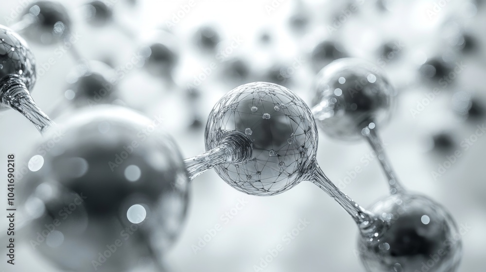 Aufkleber intricate molecular structures are shown up close, highlighting the connectivity between atoms. the 