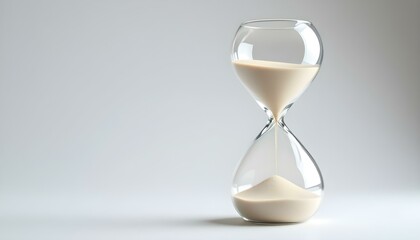 透明な砂時計　時間　老化