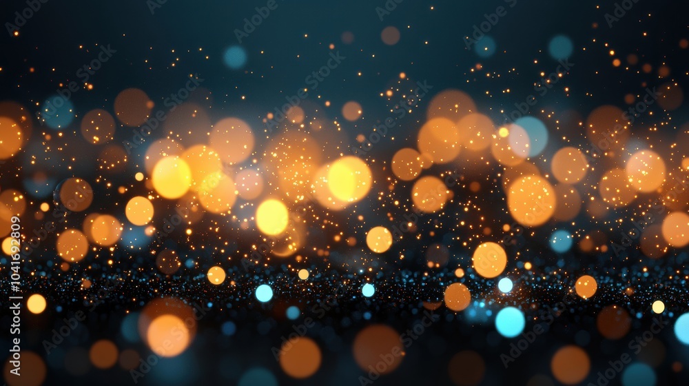 Poster a dazzling display of soft, shimmering lights and bokeh effects, creating a magical atmosphere full 