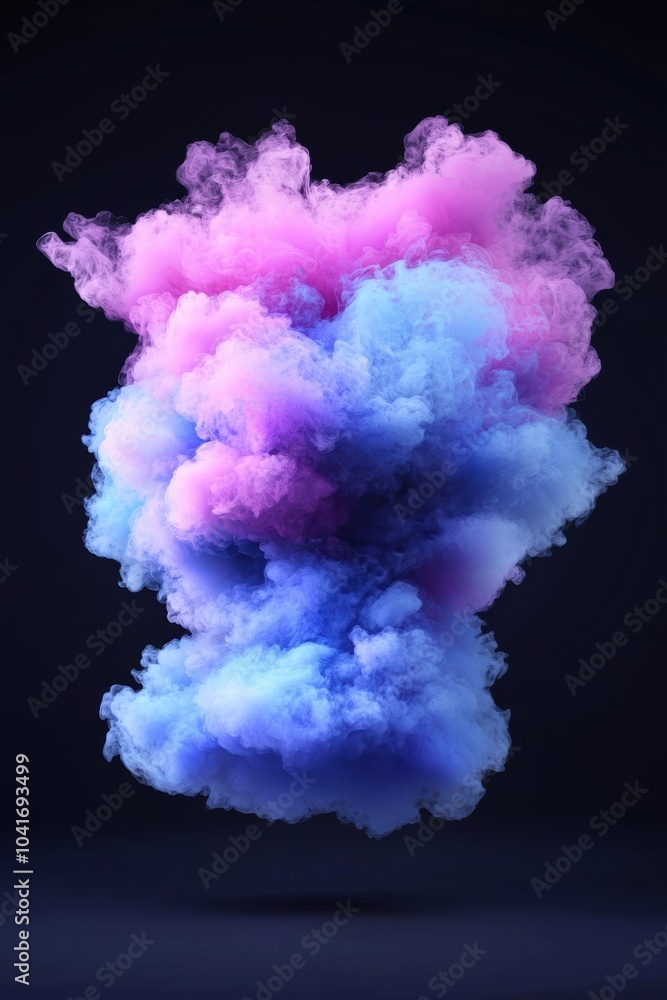 Poster a vibrant explosion of colorful smoke swirling in the air, creating a stunning visual effect. perfec