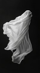 Abstract Photography of White Fabric Flowing in the Wind