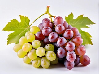 Fototapeta premium grapes Concord grapes the primary ingredients for making juices and jellies and white background.ai generated.