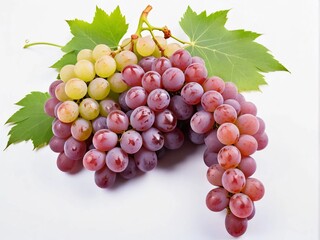 Fototapeta premium grapes Concord grapes the primary ingredients for making juices and jellies and white background.ai generated.