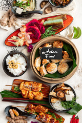 Various of asian meals. Asian food concept.