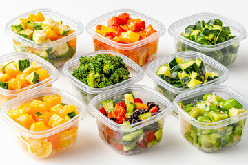 bulk food storage with labeled containers, industrial kitchen organization, clean minimal design