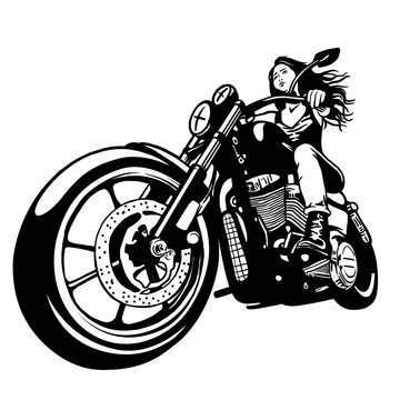 donna in moto