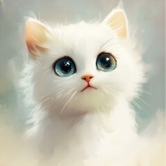 Adorable Cat with Charming Expression, Perfect for Pet Lovers.