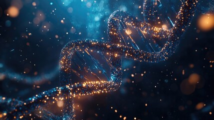 Representation of a DNA molecule illustrating its double helix structure as a symbol of life and science. High quality illustration