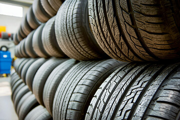 tire fitting service center, organized inventory, industrial documentation