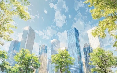 Obraz premium downtown city