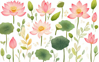 Fresh lotus theme art background