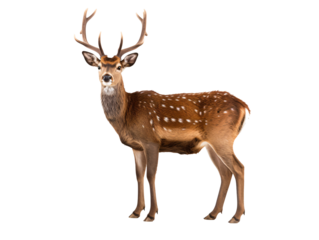 a deer with antlers standing
