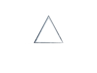a triangle with a white background