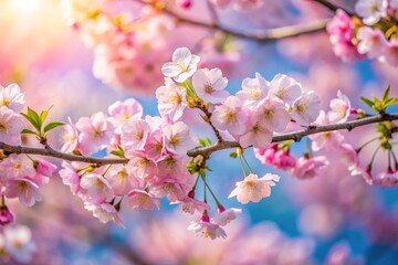 Fototapeta premium Beautiful image of spring cherry blossoms on branches