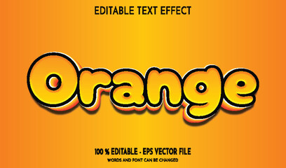 Orange Editable Text Effect