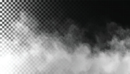 PSD Fog or smoke isolated transparent background. White cloudiness, mist, smog, dust, vapor PNG 56 © Akshay