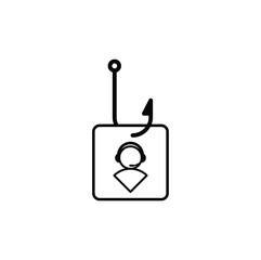 Flat phishing icon. Vector illustration design. Eps 10.
