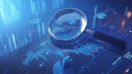 magnifying glass and code