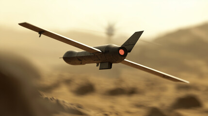 Miltary Drone Flying