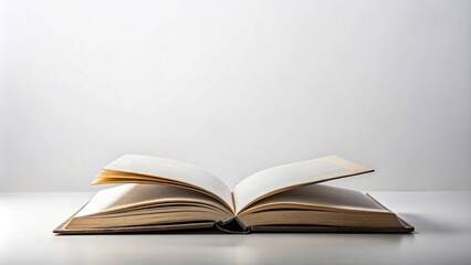 Fototapeta premium Blank opened book mockup on white background