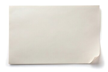 Blank white paper sheet on white background