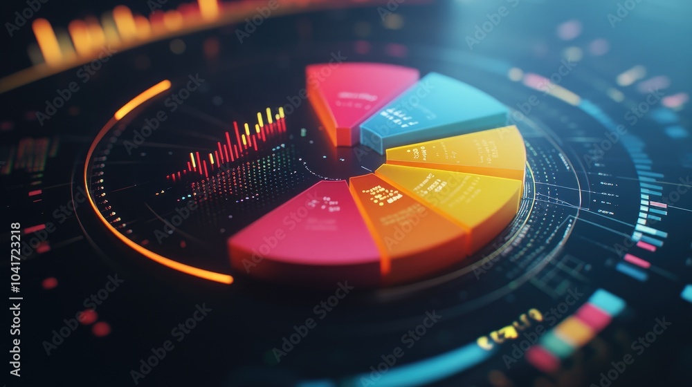 Poster Colorful Data Visualization with Circular Diagrams