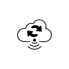 cloud data transfer icon illustration