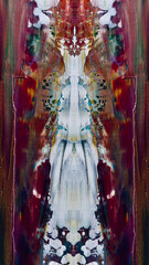 Abstract background art . Ethnic pattern. Mixtures of oil paint. Trendy hand painting canvas. Wall decor and Wall art prints Idea. 3D Texture. Art object