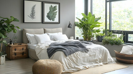 Bedroom Decor Ideas with Plants & Natural Textures