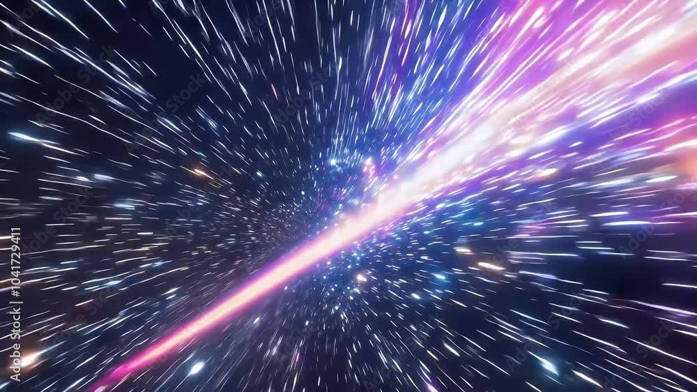 Wall mural witness breathtaking hyperspace jump universe abstract spaceship accelerates decelerates lightspeed 