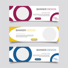 Modern business banner abstract design. Clean simple creative background vector template design