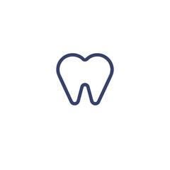 tooth vector line icon