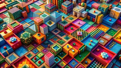 Fototapeta premium Abstract Colorful Geometric Decoration Background for Modern Design and Art Projects