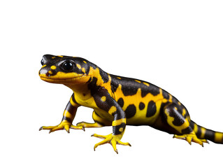a yellow and black lizard