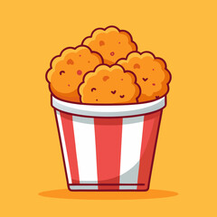 fried chicke illustration