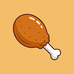 fried chicke illustration