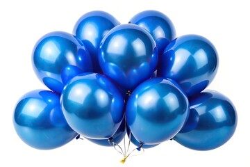 Fototapeta premium Blue latex balloons isolated on white background